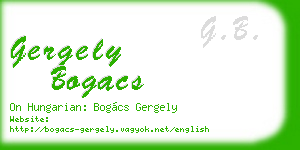 gergely bogacs business card